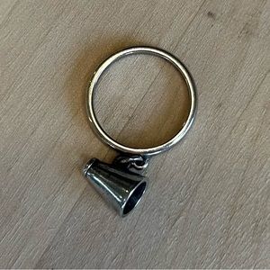 James Avery dangle ring with Megaphone Charm